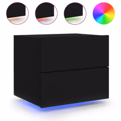 VidaXL 836815 Table de nuit et table de chevet Noir - Vue supplémentaire 5