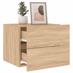 VidaXL 836817 Table de nuit et table de chevet Chêne - Vue supplémentaire 4