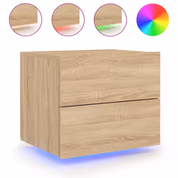 VidaXL 836817 Table de nuit et table de chevet Chêne - Vue supplémentaire 5