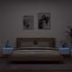 vidaXL Tables de chevet murales avec lumières LED 2 pcs blanc