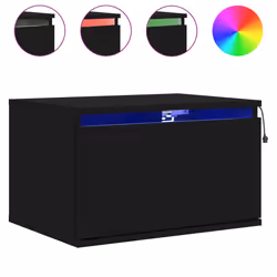 VidaXL 836829 Table de nuit et table de chevet Noir - Vue supplémentaire 5