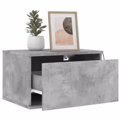 VidaXL 836832 Table de nuit et table de chevet Couleur du béton - Vue supplémentaire 5