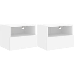 Vidaxl - Meubles tv muraux 2 pcs blanc 40x30x30 cm bois d'ingénierie