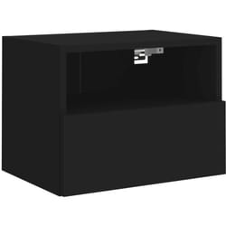 Vidaxl - Meuble tv mural noir 40x30x30 cm bois d'ingénierie