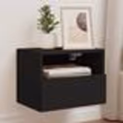 vidaXL Meubles TV muraux 2 pcs noir 40x30x30 cm bois d'ingénierie