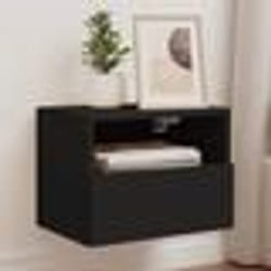 vidaXL Meubles TV muraux 2 pcs noir 40x30x30 cm bois d'ingénierie