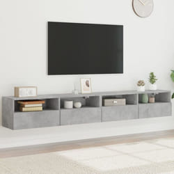Vidaxl - Meubles tv muraux 2pcs gris béton 100x30x30cm bois d'ingénierie