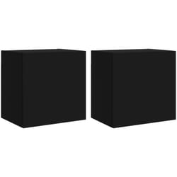 Vidaxl - Meubles tv muraux 2 pcs noir 40,5x30x40 cm bois d'ingénierie