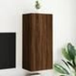 vidaXL Meuble TV mural chêne marron 40,5x30x90 cm bois d'ingénierie