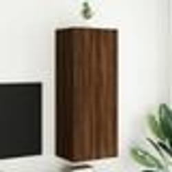vidaXL Meuble TV mural chêne marron 40,5x30x102 cm bois d'ingénierie