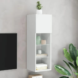 vidaXL Blanc - Bois d'ingénierie