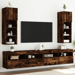 vidaXL Meubles TV avec Lumières LED 2 pcs Armoires de Télévision Murales Meubles Télé avec Rangement Salon Salle de 837010