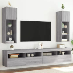 VidaXL Meubles TV LED - Sonoma Gris
