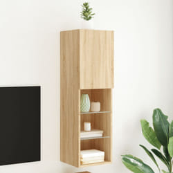 Vidaxl - Meuble tv avec lumières led chêne sonoma 30,5x30x102 cm