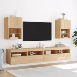 Avec un design à la fois tendance et pratique, ces meubles TV avec lumières LED deviendront un point central de votre pièce.  ...