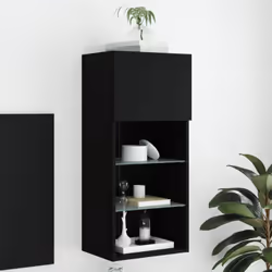 Avec un design à la fois tendance et pratique, ce meuble TV avec lumières LED deviendra un point central de votre pièce. Maté ...