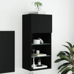Vidaxl - Meuble tv avec lumières led noir 40,5x30x90 cm
