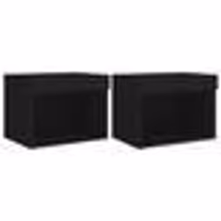 vidaXL Tables de chevet murales avec lumières LED 2 pcs noir
