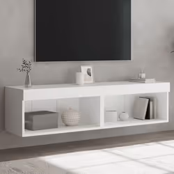 vidaXL Meubles TV avec Lumières LED 2 pcs Armoires de Télévision Murales avec Rangement Meubles Télé Suspendus Moderne 837128
