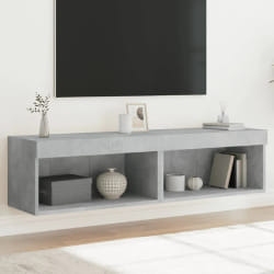 vidaXL Meubles TV avec LED Gris béton