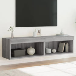 vidaXL Meuble TV avec LED - Sonoma Gris