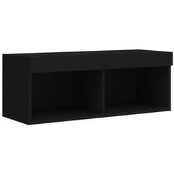 Vidaxl - Meuble tv avec lumières led noir 80x30x30 cm