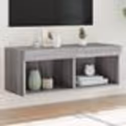 vidaXL Meuble TV avec lumières LED sonoma gris 80x30x30 cm
