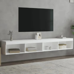 vidaXL Meubles TV avec LED Blanc