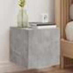vidaXL Meubles TV muraux et lumières LED 2pcs gris béton 30,5x35x30 cm