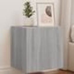 vidaXL Meubles TV muraux et lumières LED 2pcs sonoma gris 40,5x35x40cm