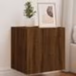 vidaXL Meubles TV muraux lumières LED 2 pcs chêne marron 40,5x35x40 cm