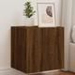 vidaXL Meubles TV muraux lumières LED 2 pcs chêne marron 40,5x35x40 cm