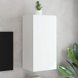 Vidaxl - Meuble tv mural avec lumières led blanc 40,5x35x80 cm