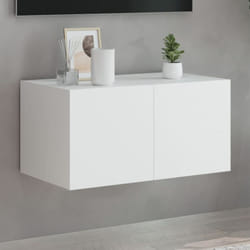 Vidaxl - Meuble tv mural avec lumières led blanc 60x35x31 cm