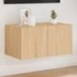 vidaXL Meuble TV mural avec lumières LED chêne sonoma 60x35x31 cm