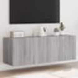 vidaXL Meubles TV muraux et lumières LED 2pcs sonoma gris 60x35x41 cm