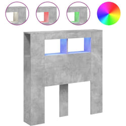 Vidaxl - Tête de lit à led gris béton 100x18,5x103,5cm bois d'ingénierie