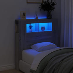 Vidaxl - Tête de lit à led sonoma gris 100x18,5x103,5 cm bois ingénierie