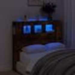 vidaXL Tête de lit à LED chêne fumé 120x18,5x103,5cm bois d'ingénierie