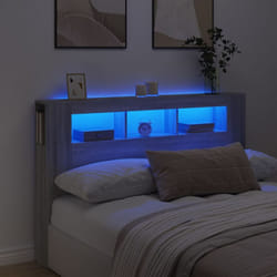 Vidaxl - Tête de lit à led sonoma gris 160x18,5x103,5 cm bois ingénierie