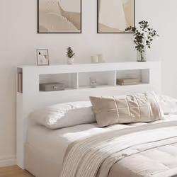 VidaXL 837358 tête de lit et pied de lit Blanc - Vue supplémentaire 4