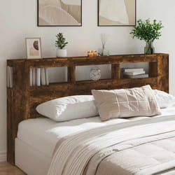 Vidaxl - Tête de lit à led chêne fumé 200x18,5x103,5cm bois d'ingénierie