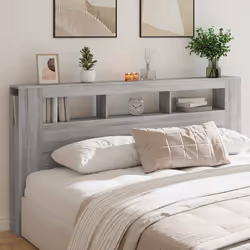 Cette tête de lit avec LED classique au design élégant donne à votre cadre de lit une touche moderne et s'intègre parfaitemen ...