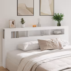 VidaXL 837372 tête de lit et pied de lit Blanc - Vue supplémentaire 4