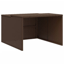 Garage pour robot tondeuse marron 86x90x52/57 cm résine tressée Vidaxl Marron