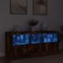 vidaXL Buffet avec lumières LED chêne fumé 162x37x67 cm