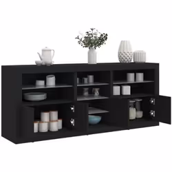 Décorez votre pièce avec ce buffet moderne avec éclairage LED, il s'harmonise facilement avec les meubles de tout style de vo ...