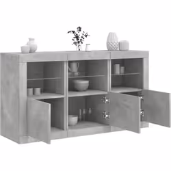 Décorez votre pièce avec ce buffet moderne avec éclairage LED, il s'harmonise facilement avec les meubles de tout style de vo ...