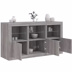Décorez votre pièce avec ce buffet moderne avec éclairage LED, il s'harmonise facilement avec les meubles de tout style de vo ...