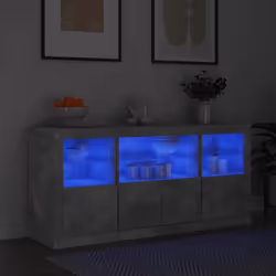 Description générale Décorez votre pièce avec ce buffet moderne équipé d'un éclairage LED qui s'harmonise facilement avec les ...